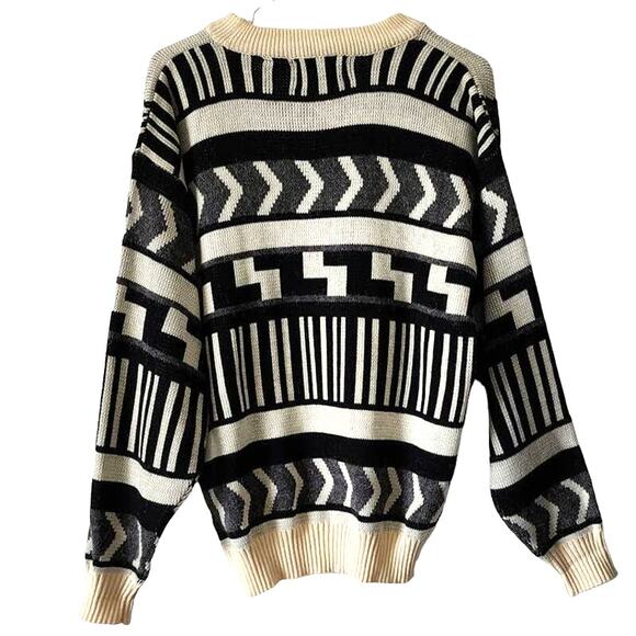 Vintage Gabrielle Knit V-Neck Pullover Southwest Print Sweater Large - Picture 6 of 6